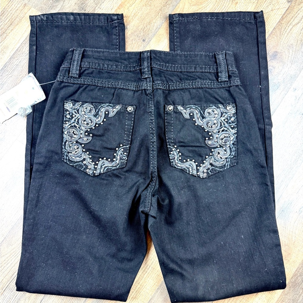 Reba  Black Denim Jeans Size 4 - Picture 4 of 7
